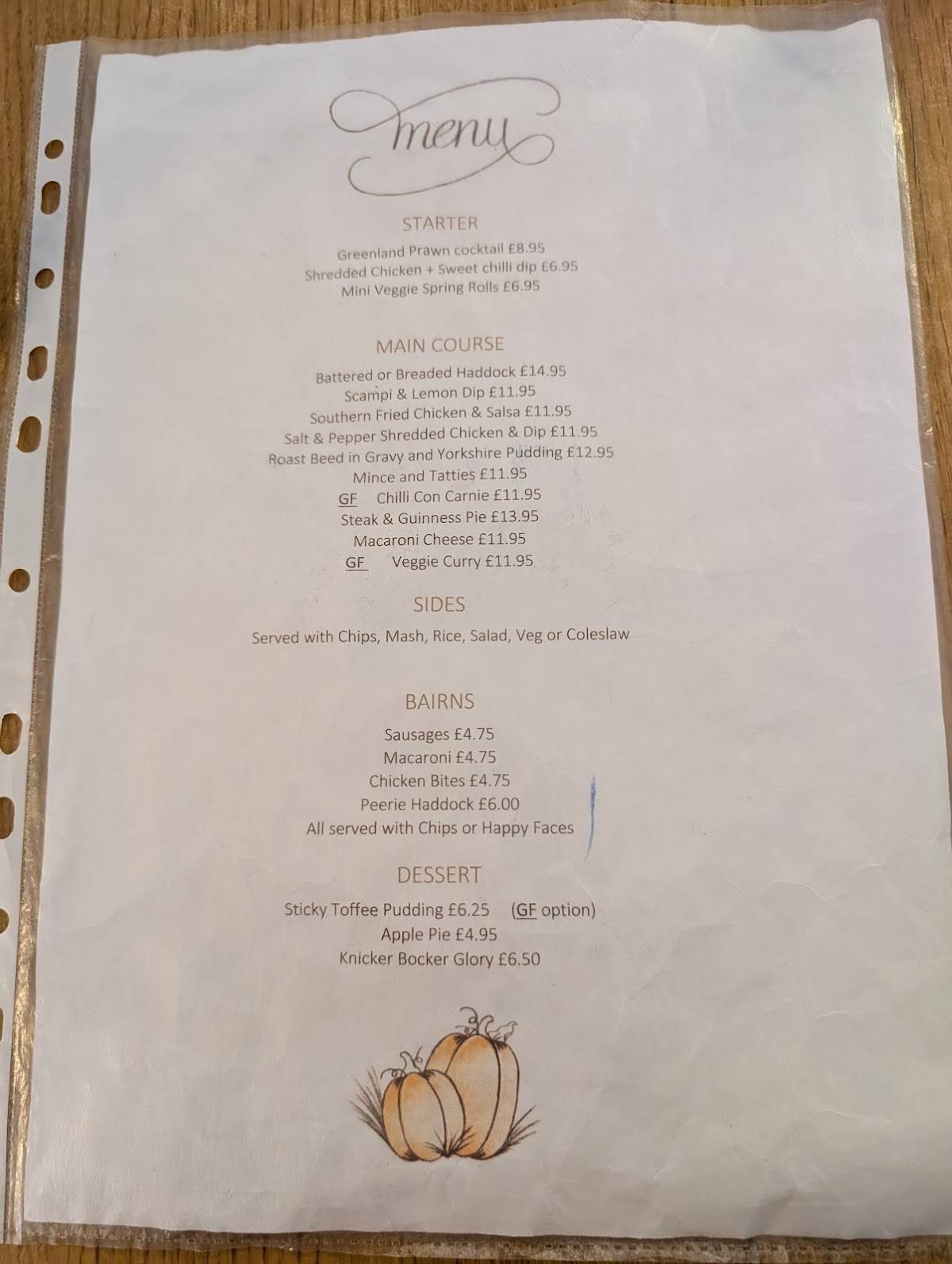 Mid Brae Inn меню
