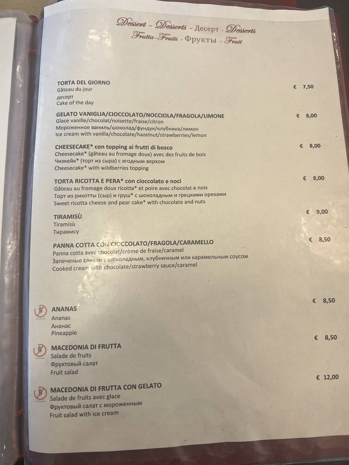 Mignanelli24 Ristorante wine-bar меню