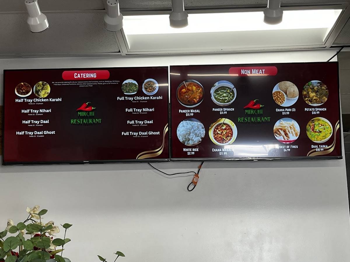 Mirchi restaurant меню