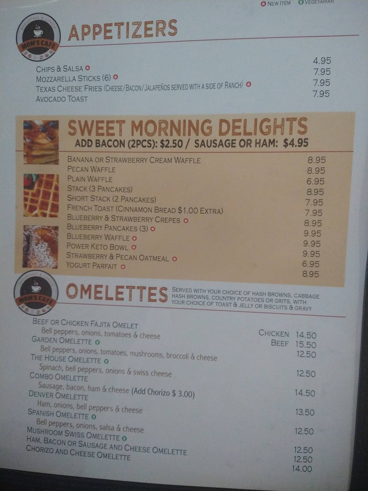Mom's Cafe - Best All-Day Breakfast, Brunch & Lunch in Allen, TX меню
