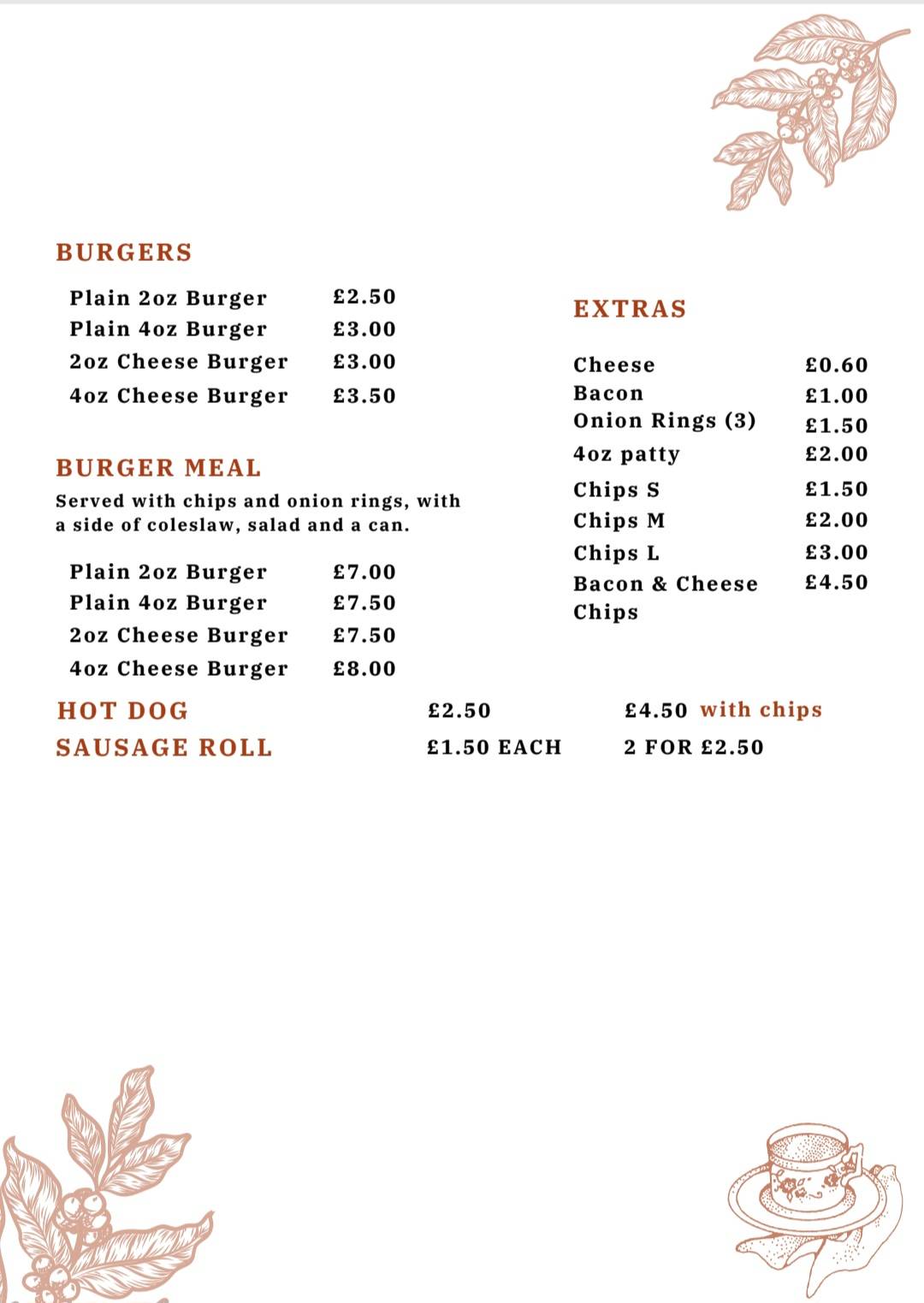 Mother's Kitchen Cafe-Pitsea меню