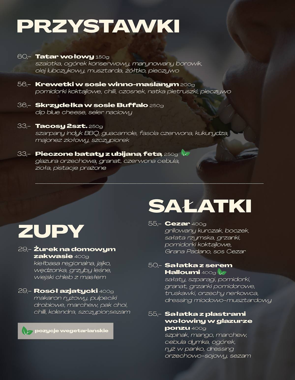 NOBO restauracja меню