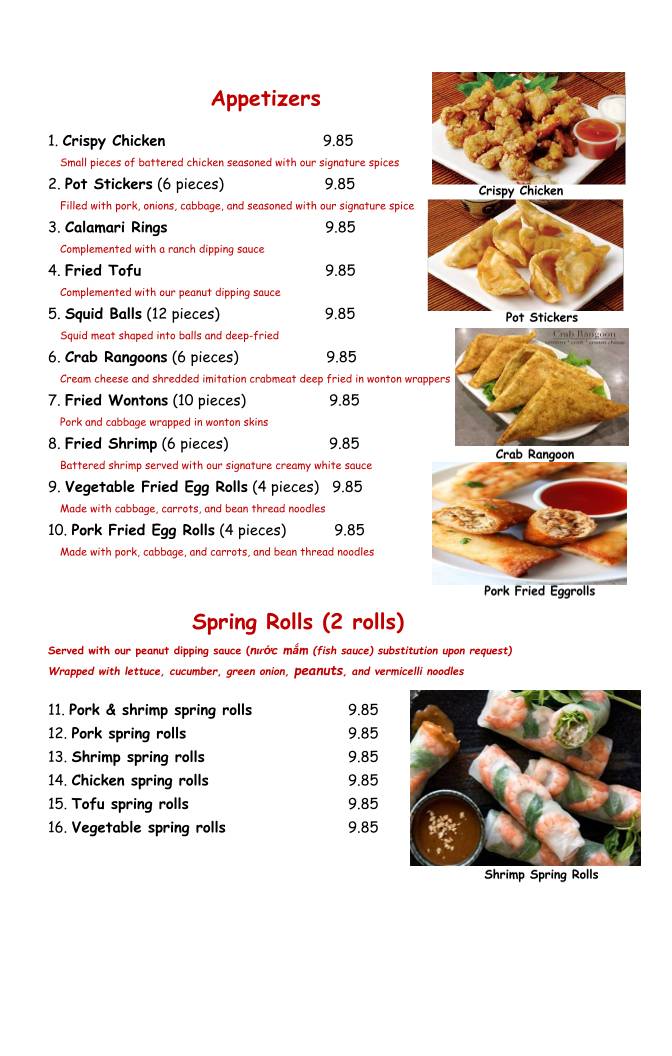 Nam Van Noodle Café меню