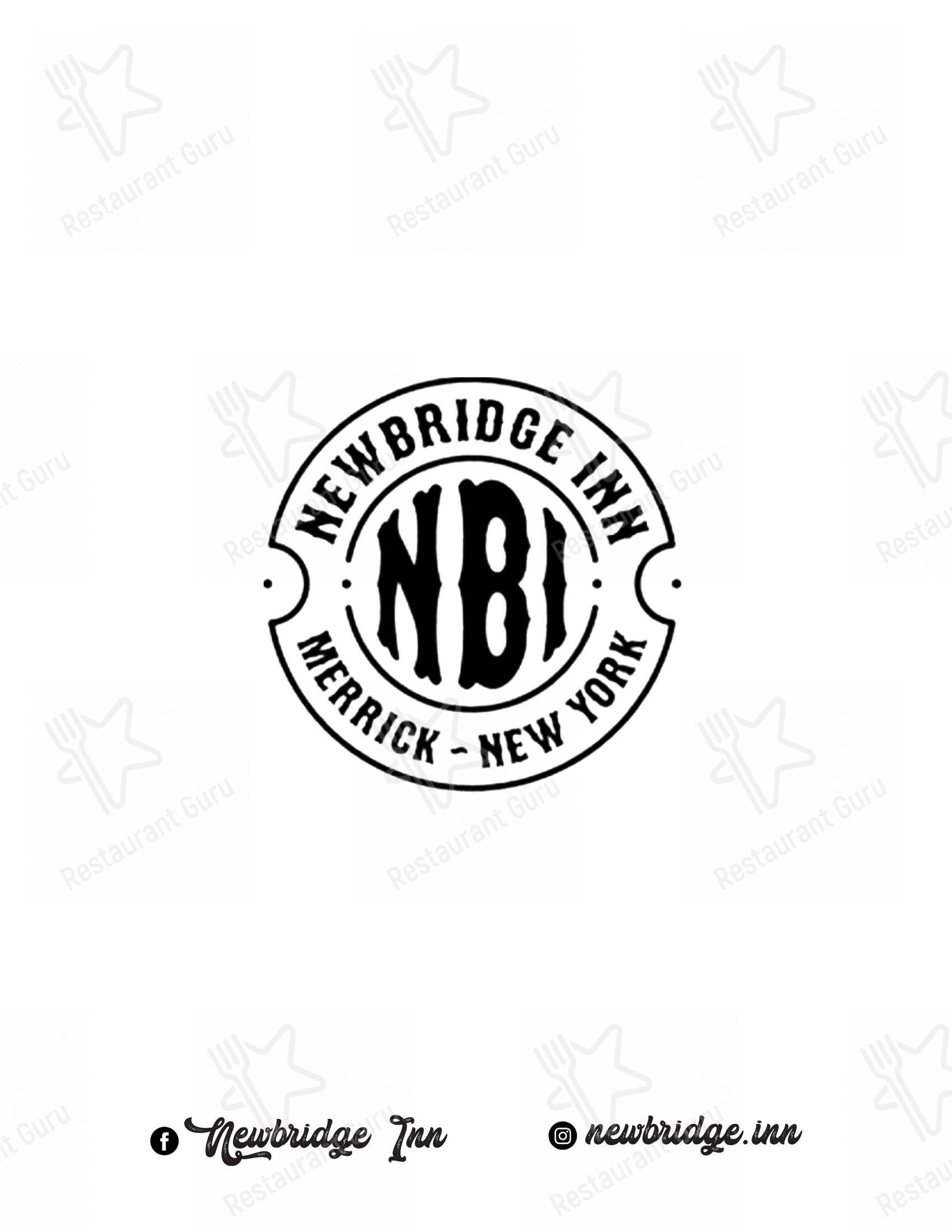 Меню паба и бара Newbridge Inn в Меррике
