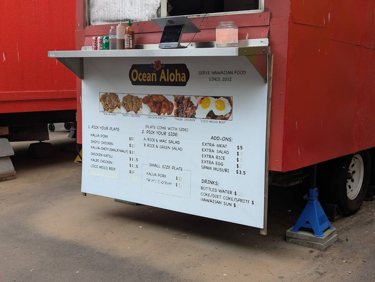 Ocean Aloha Hawaiian Food Cart меню