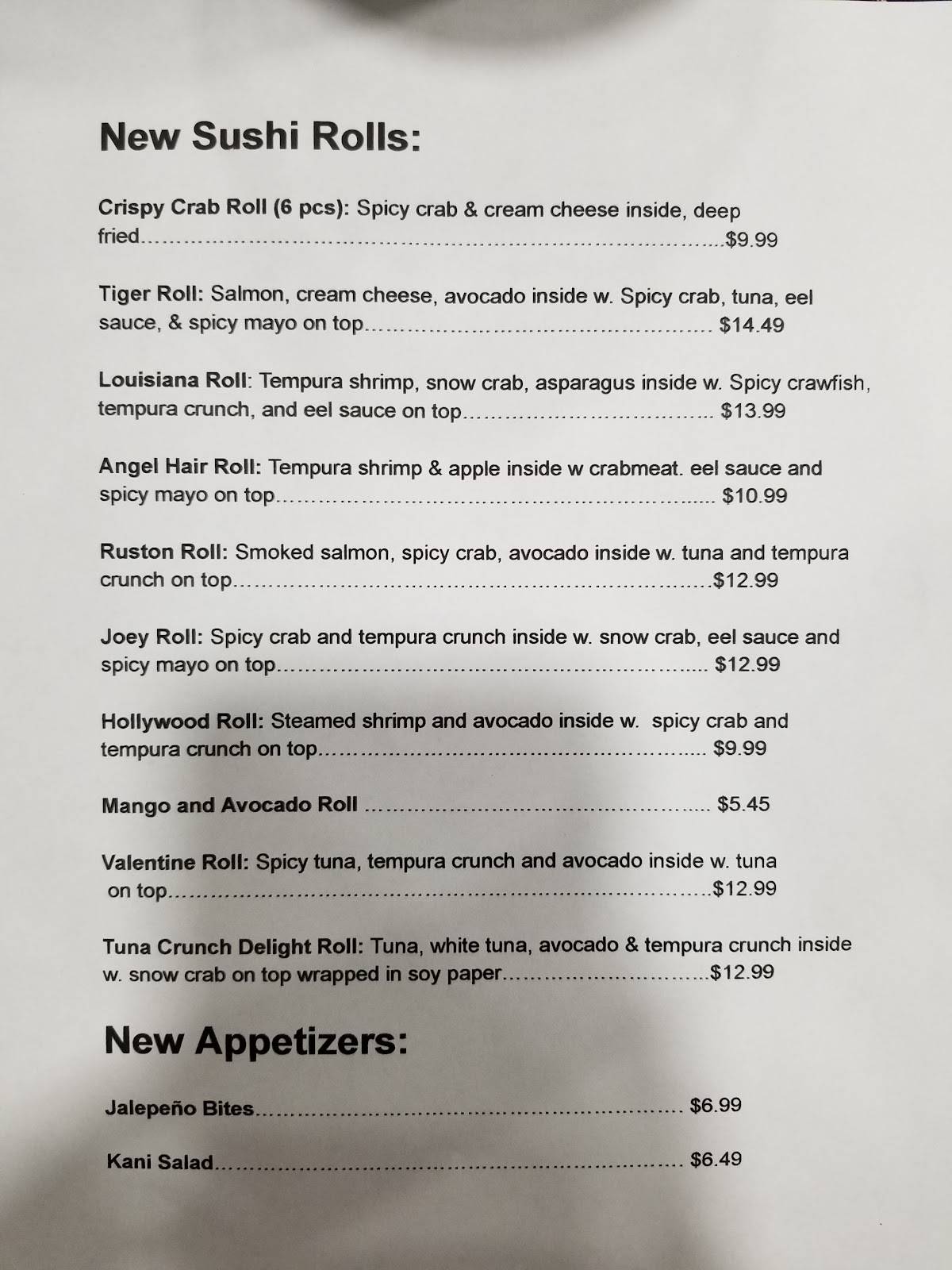 Osaka Express меню