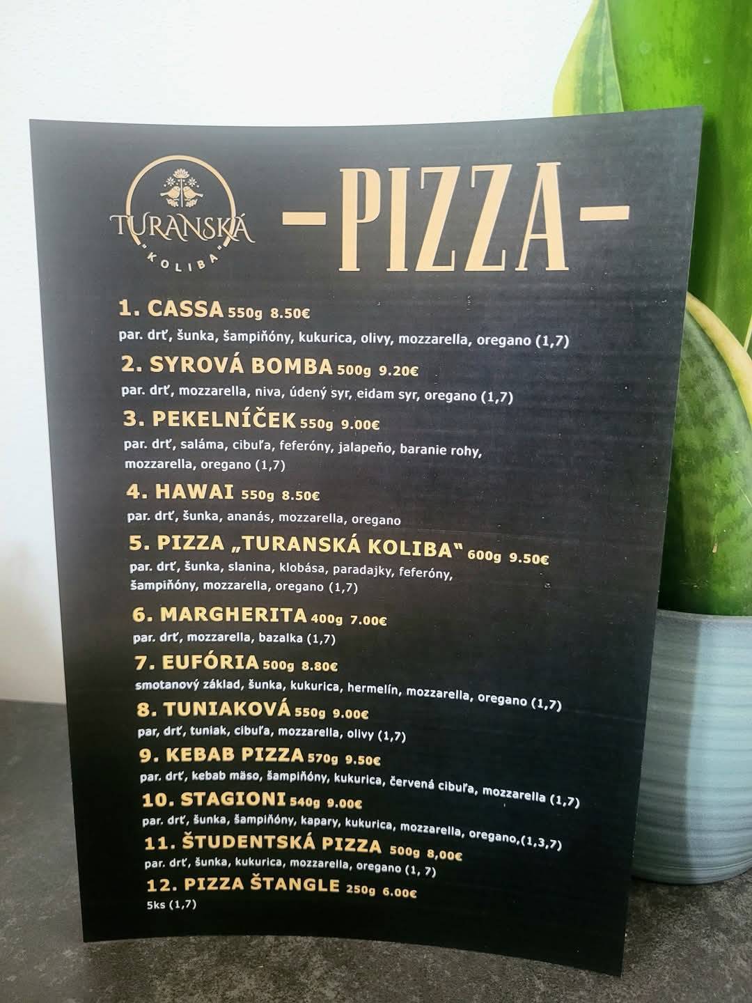 PIZZA TAXI меню