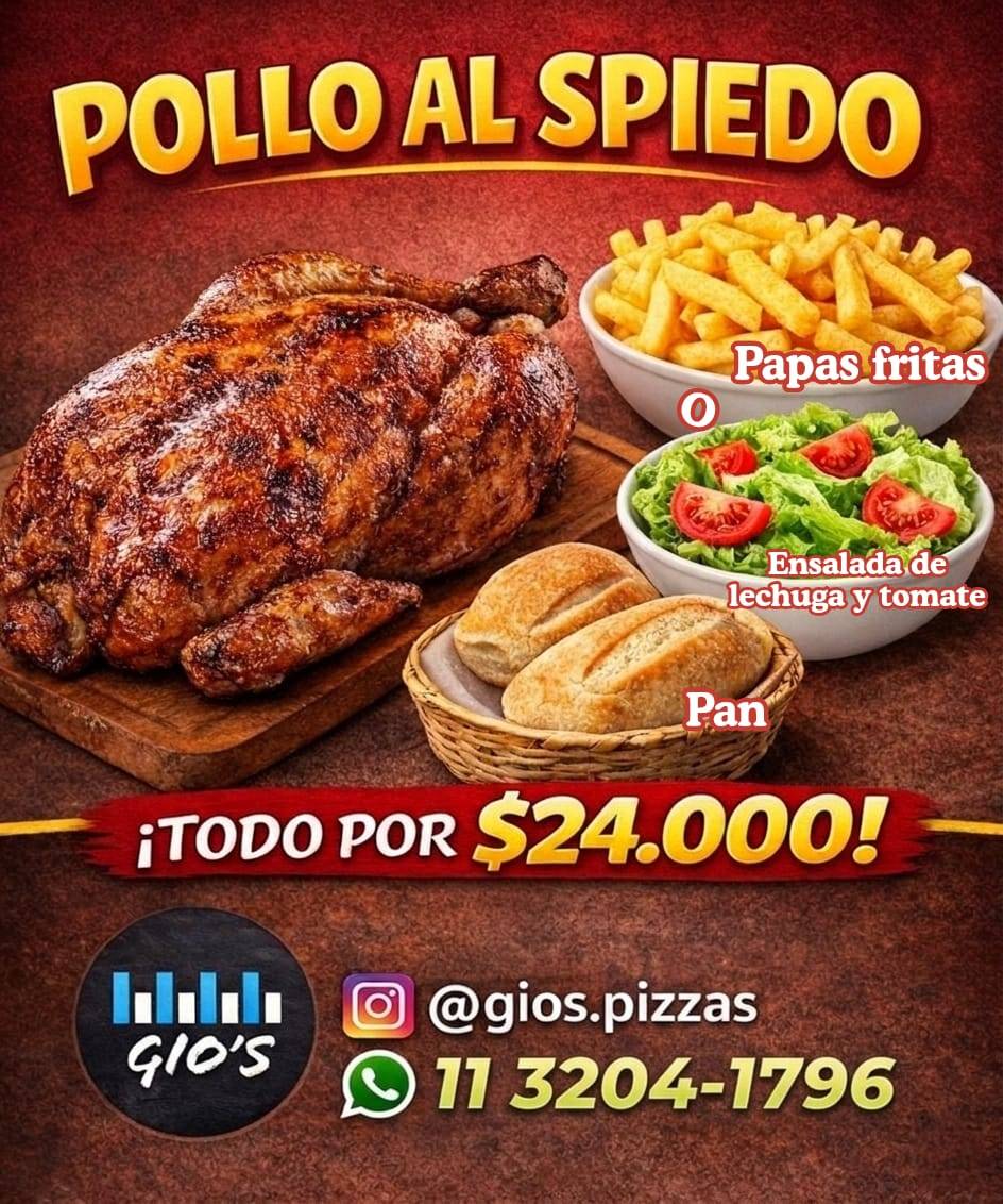 PIZZERÍA GIO'S меню