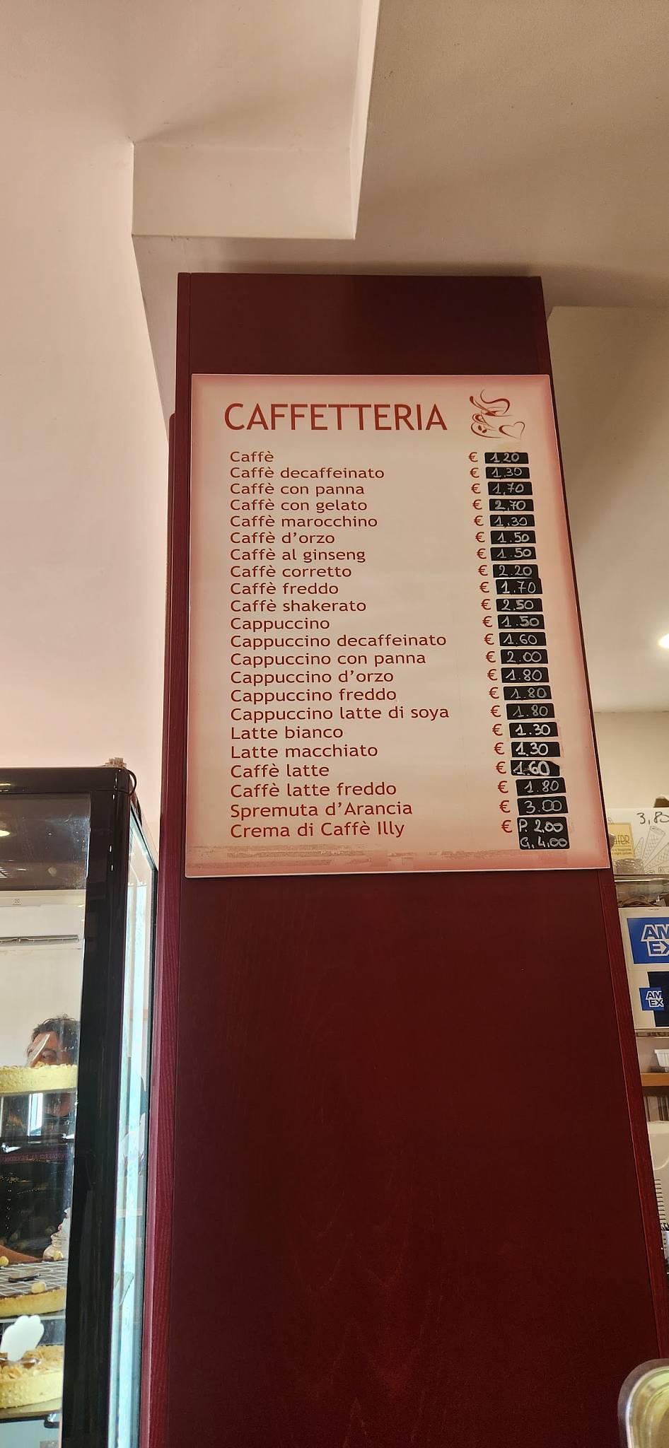 Pasticceria caffetteria gelateria Dama(Talenti) меню