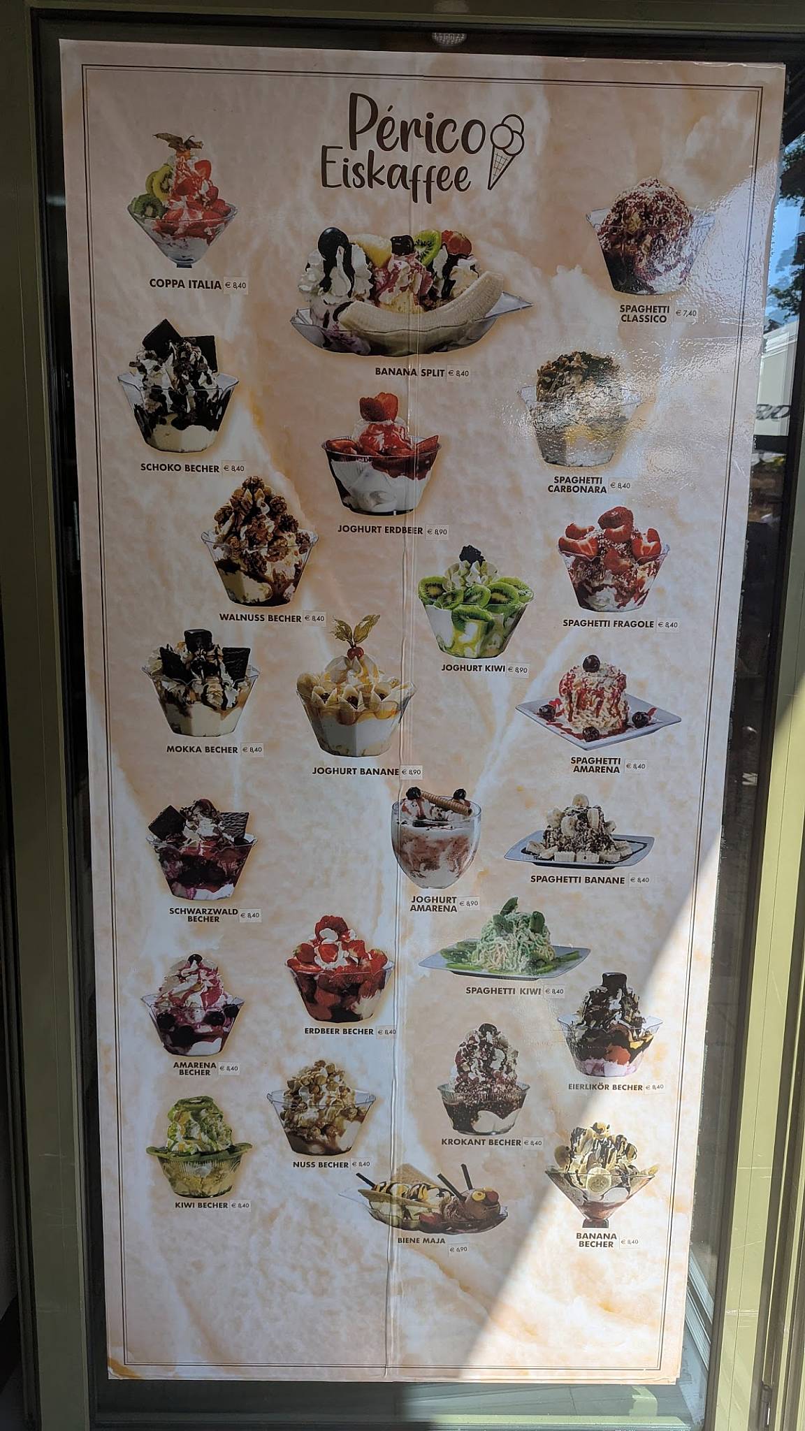 Perico Eiskafe меню