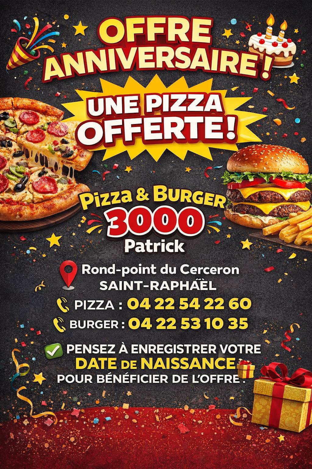 Pizza 3000 St Raphaël меню
