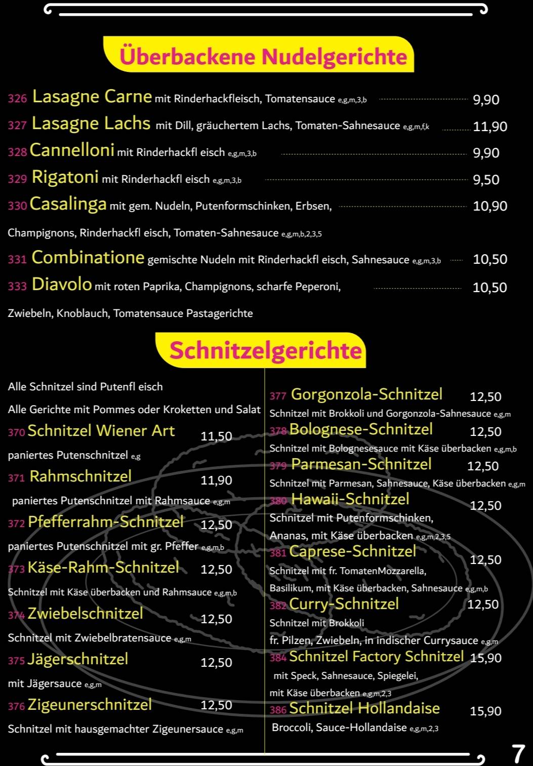 Pizza-Factory Rastatt меню
