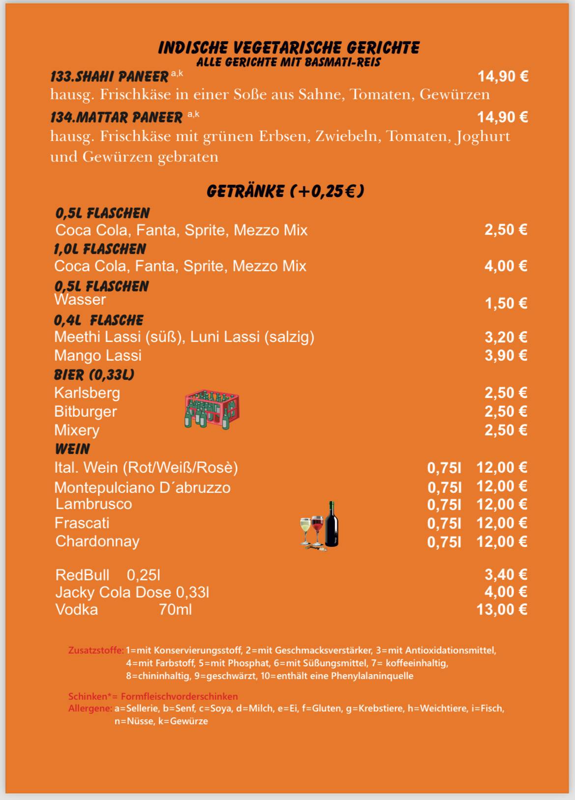 Pizza Napoli and Indian food меню