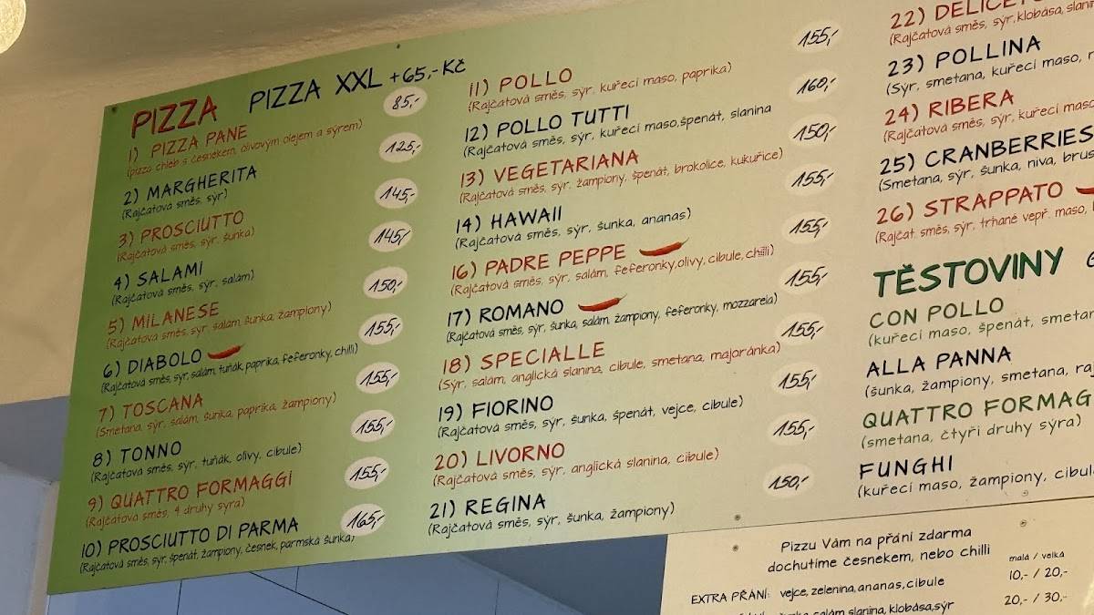 Pizza Point Staňkov меню