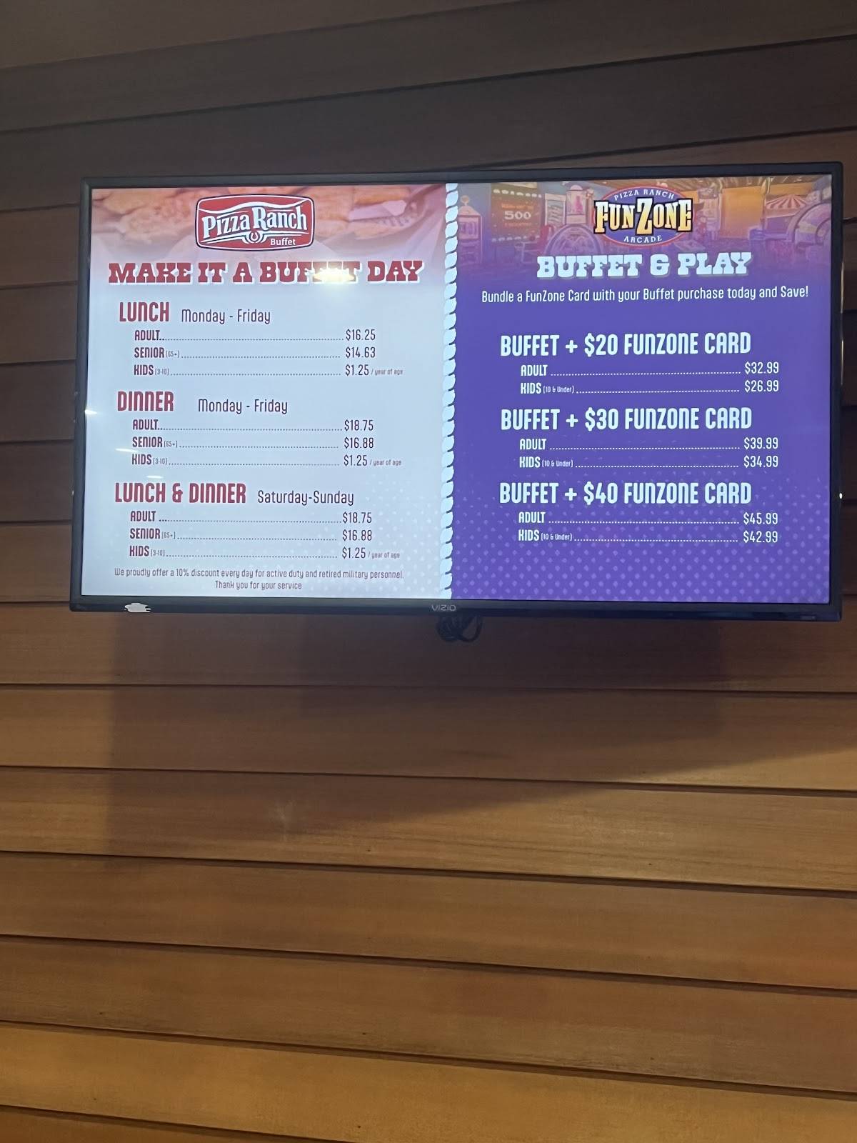 Pizza Ranch меню