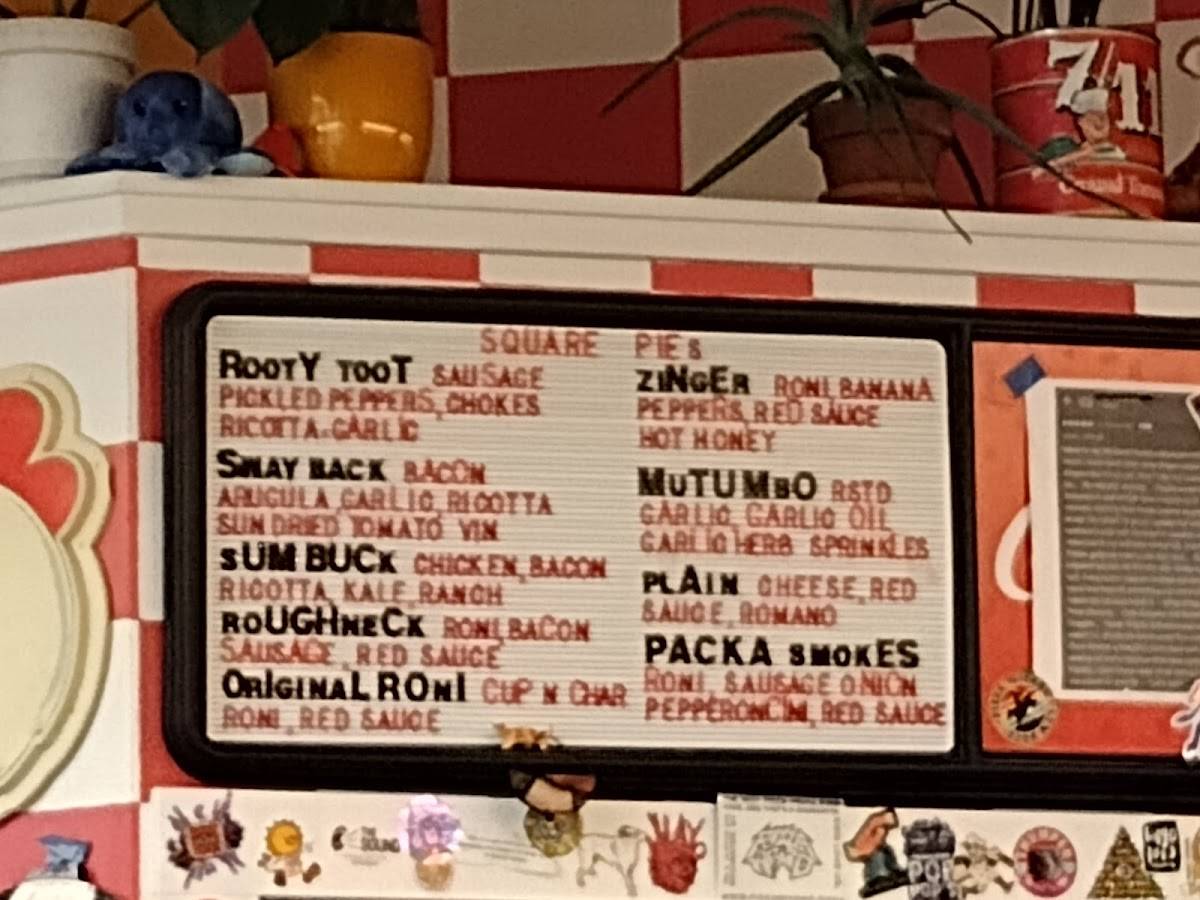 Pizza Wizard меню