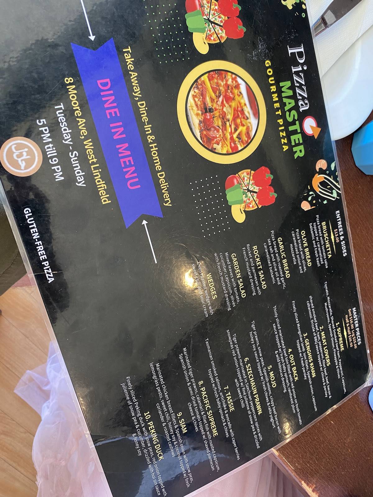 Pizzamaster Lindfield меню