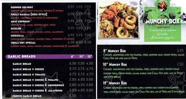 Chilli Hut меню