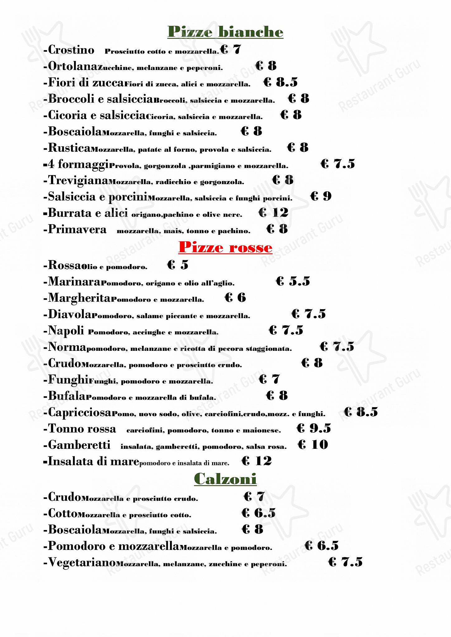 Меню напитков ресторана Casa Masci