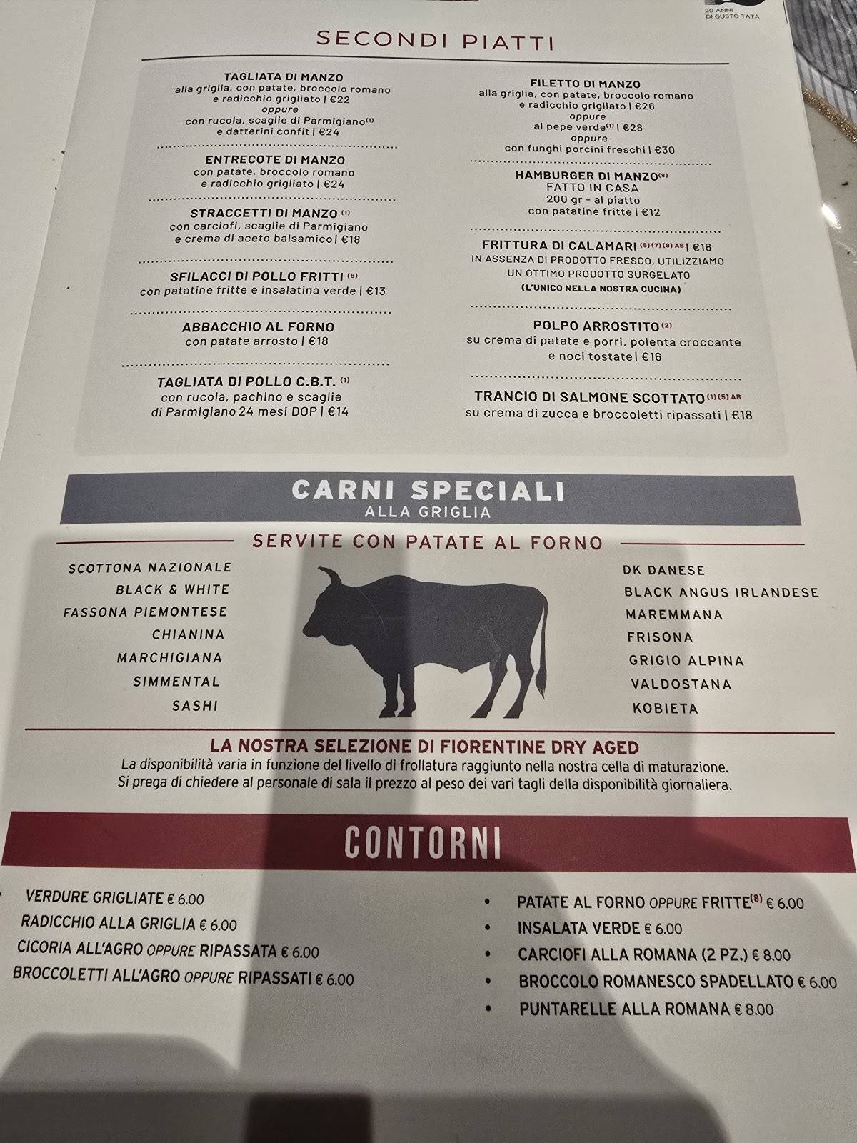 Tatà Pizzeria Griglieria - Pizzeria a Roma меню