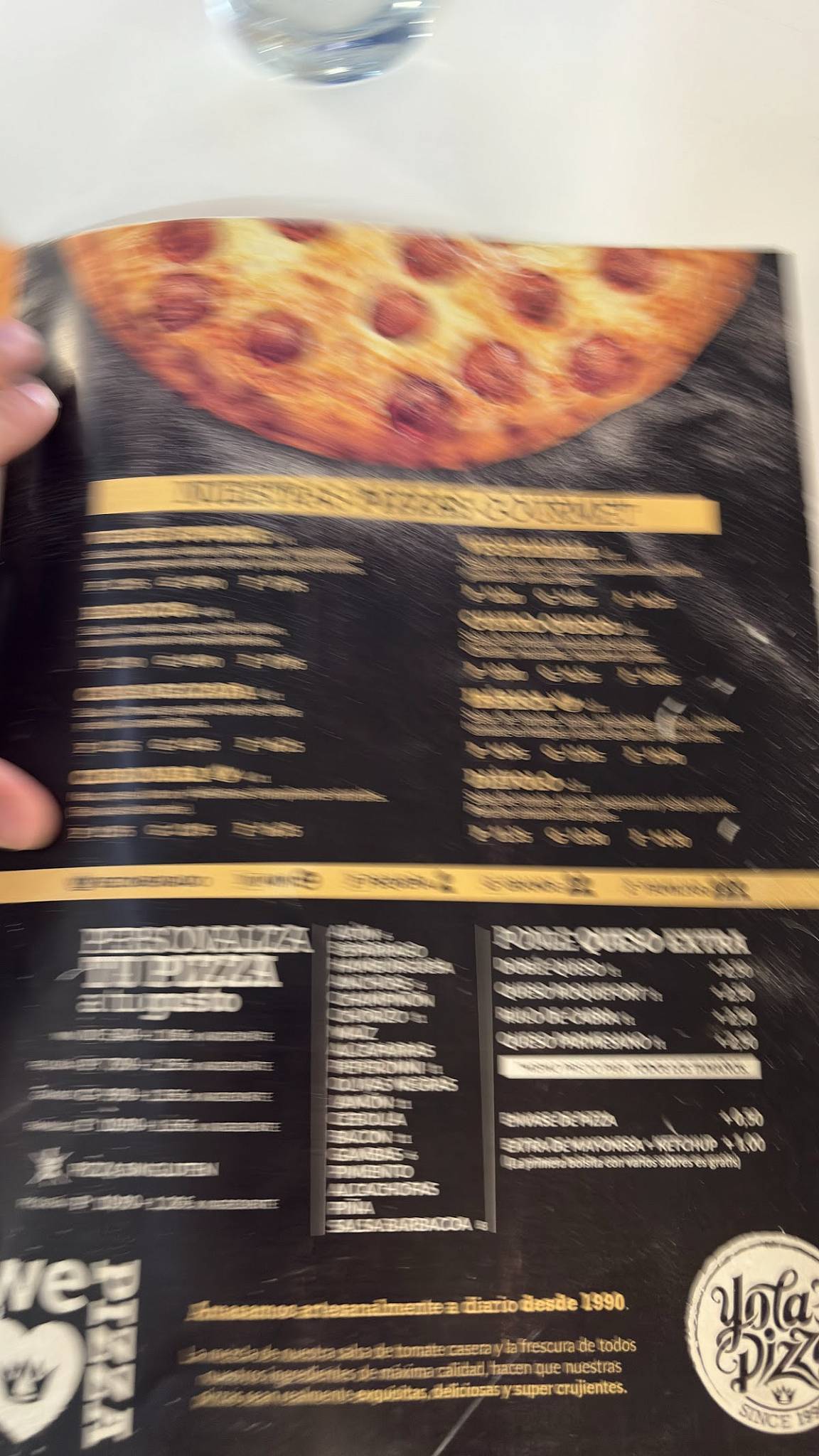 Pizzeria Yola меню