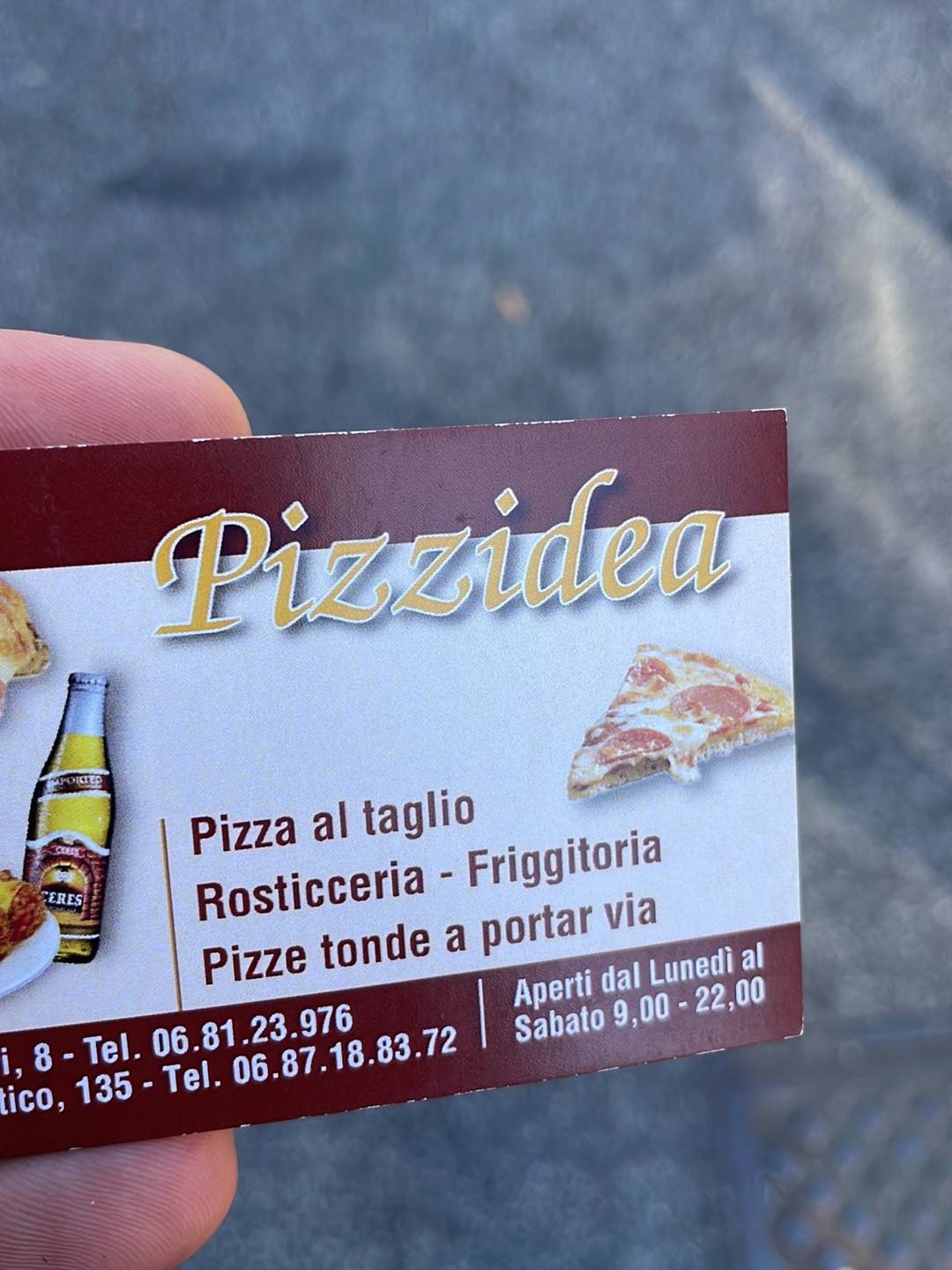 Pizzidea меню