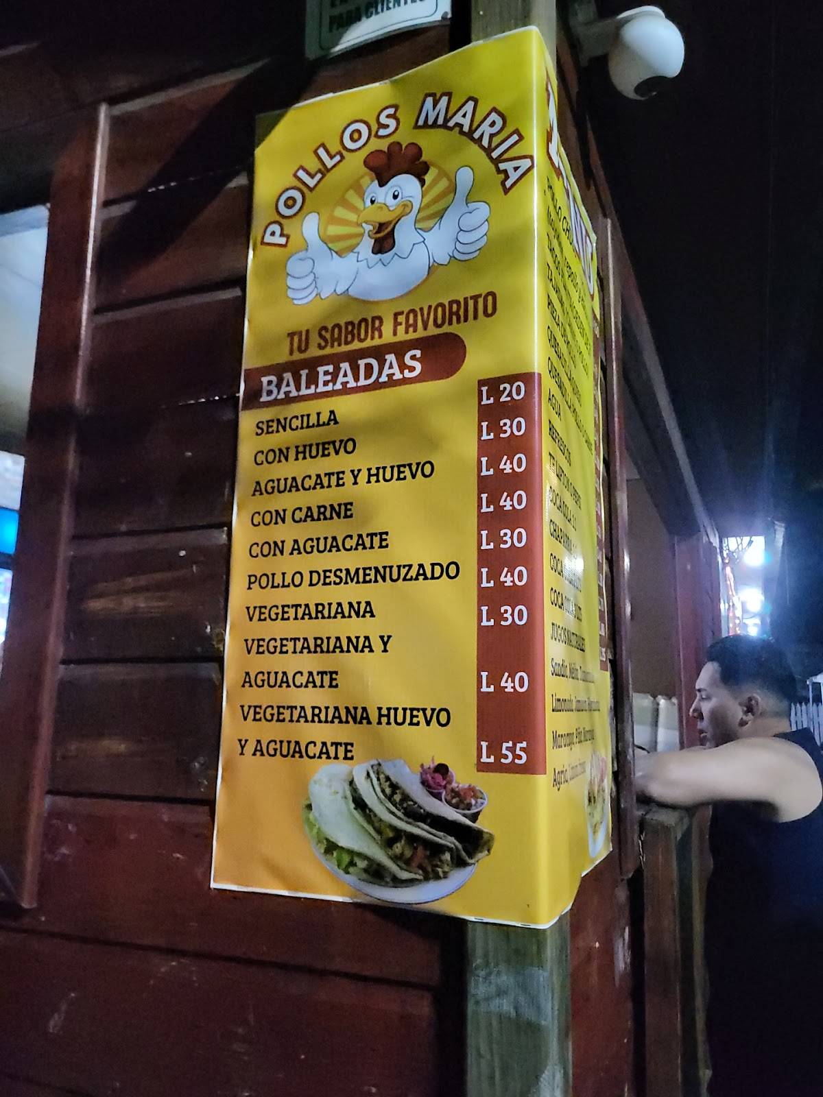 Pollos María меню