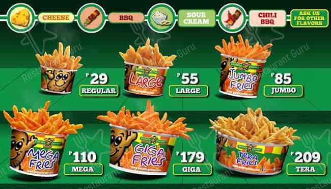 Potato Corner меню