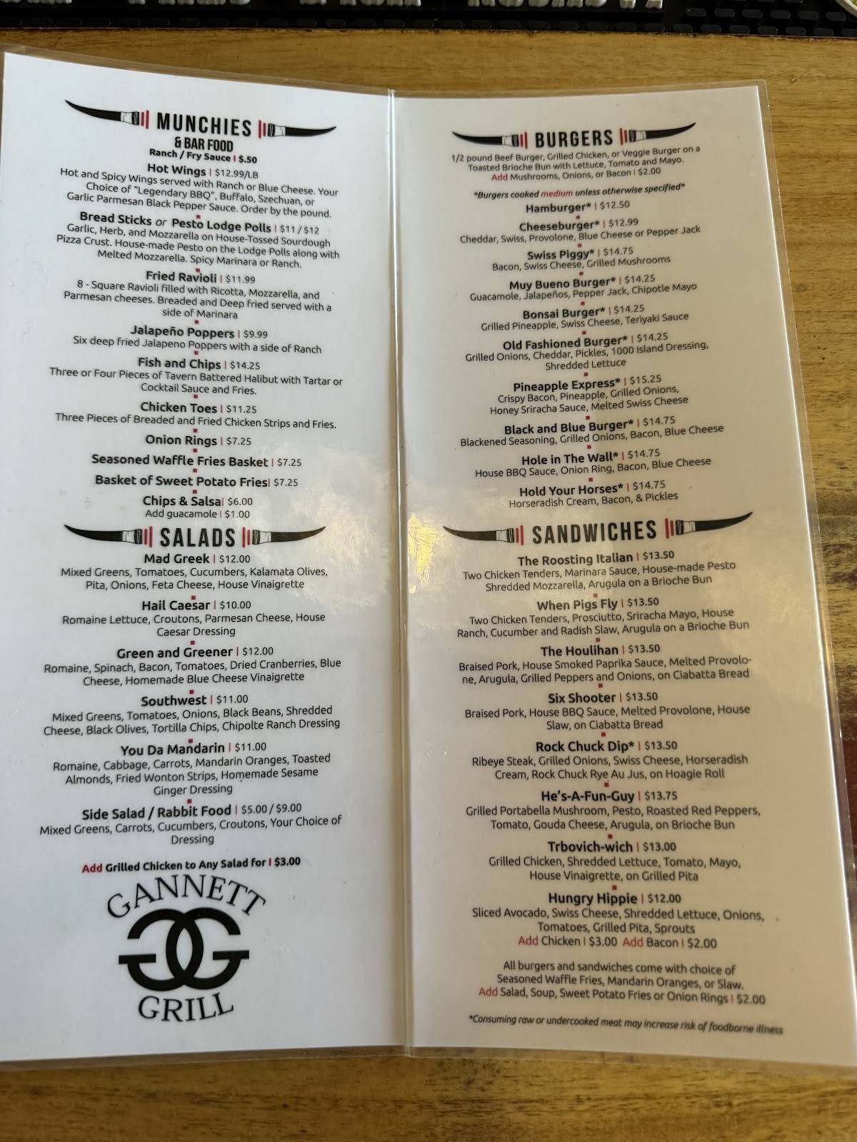 Lander Bar & Grill меню