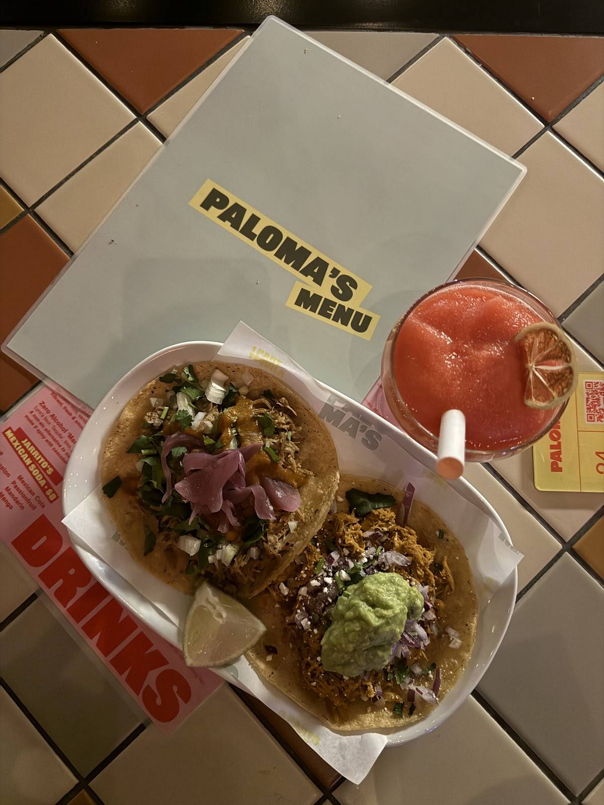 Paloma's меню