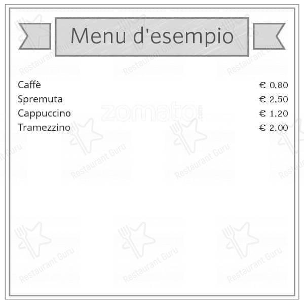Piccolo Bar Gastronomia меню