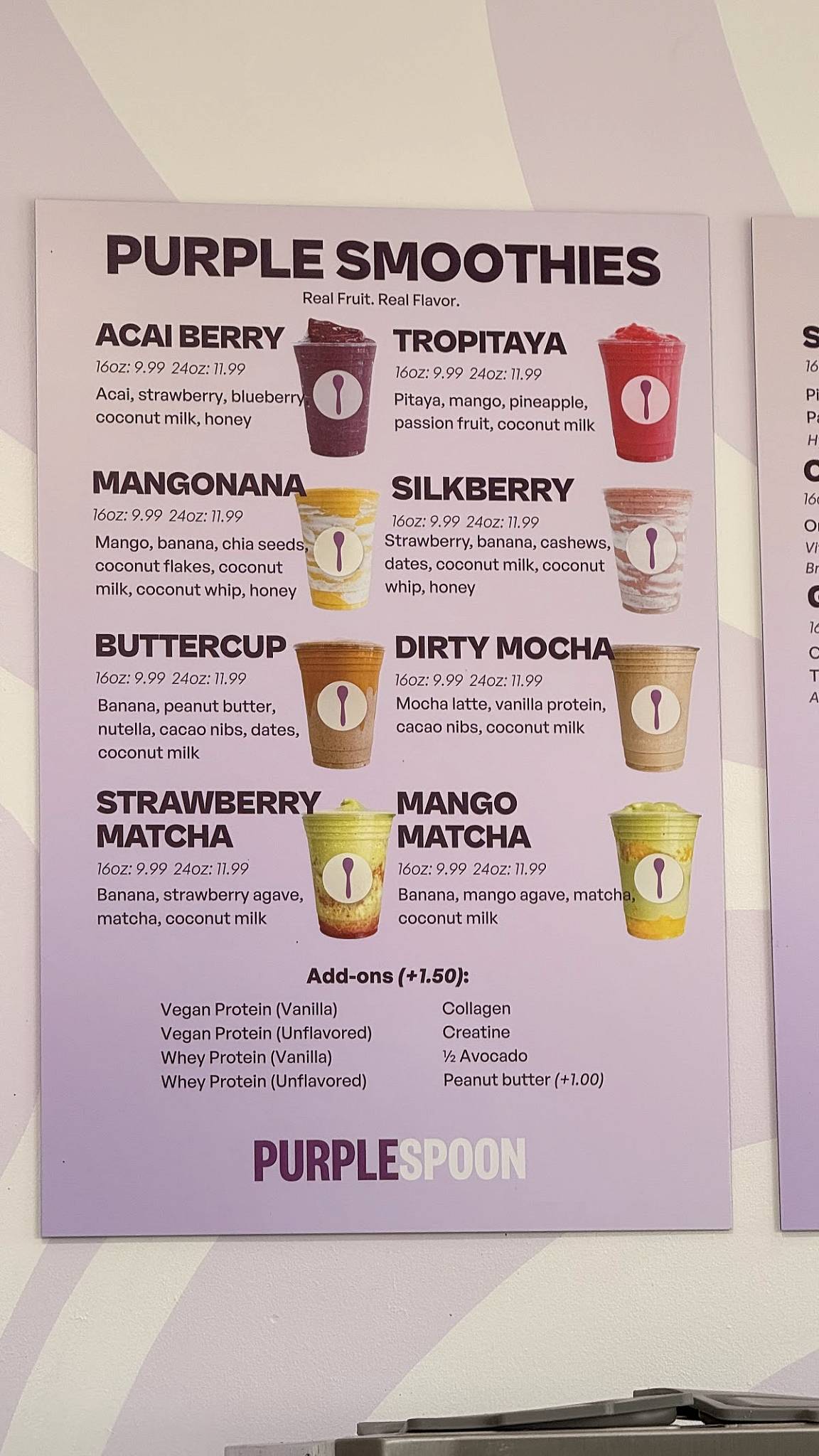 Purple Spoon Açaí меню