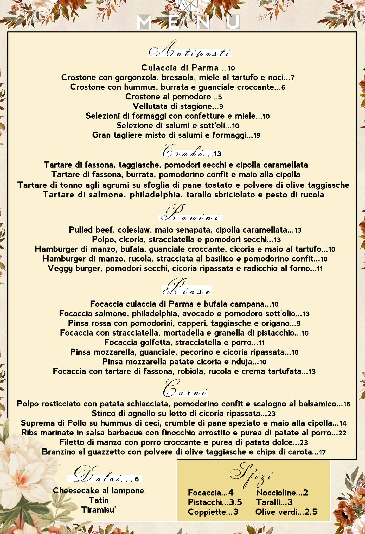Radice меню