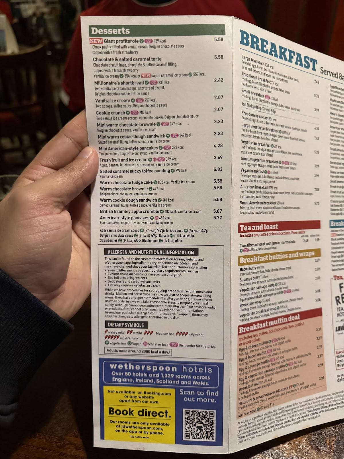 The Fall Well - JD Wetherspoon меню