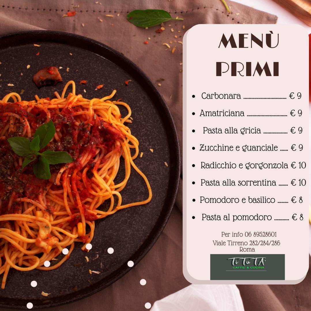 Titutà меню
