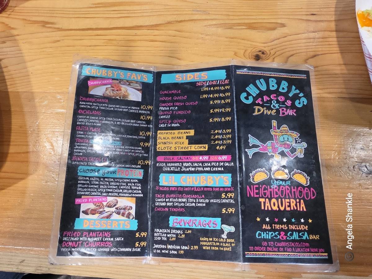 Chubby's Tacos Raleigh меню