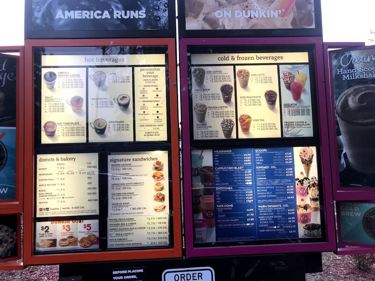 Dunkin' меню