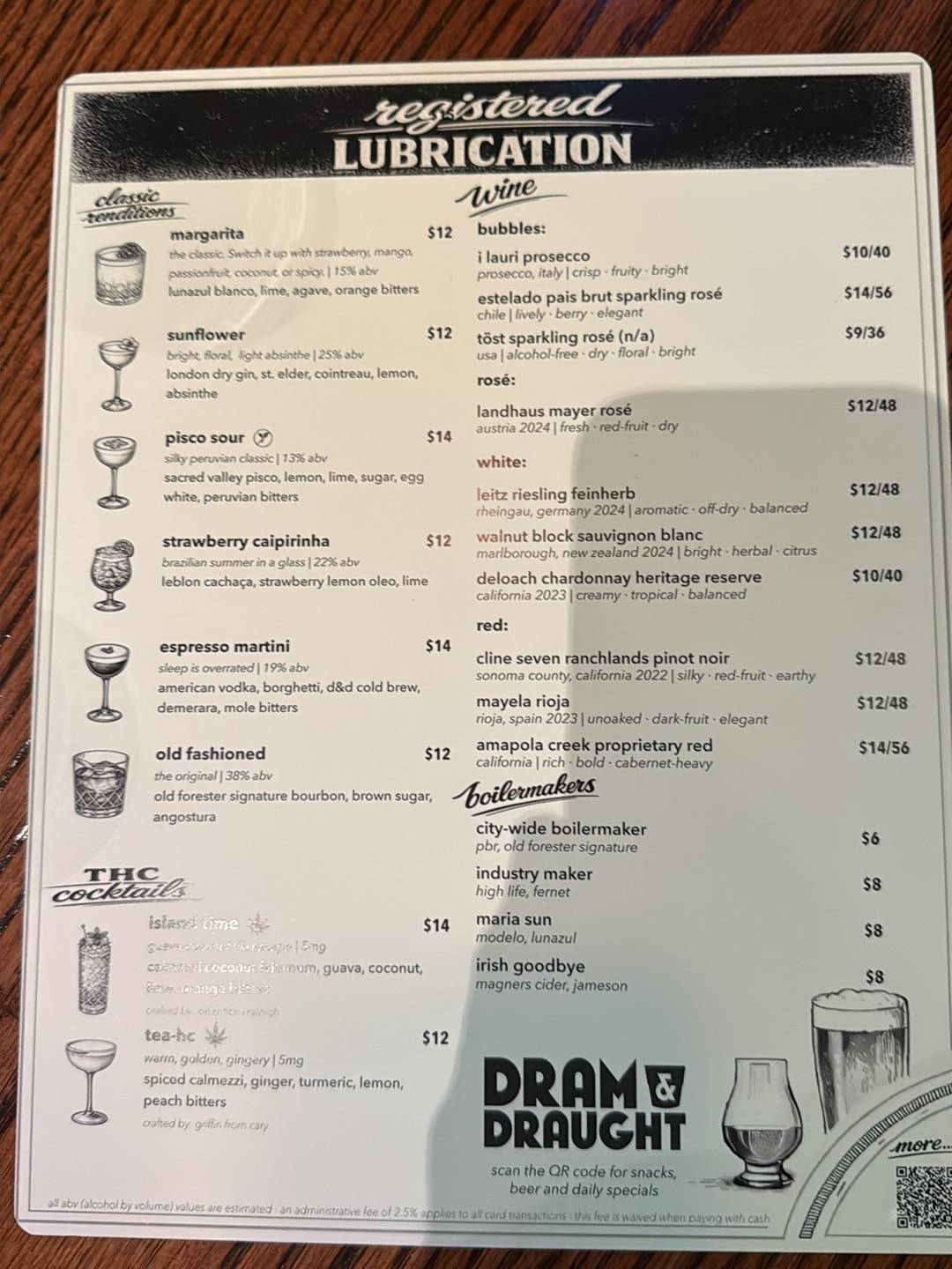 Ramblers Beer & Wine меню