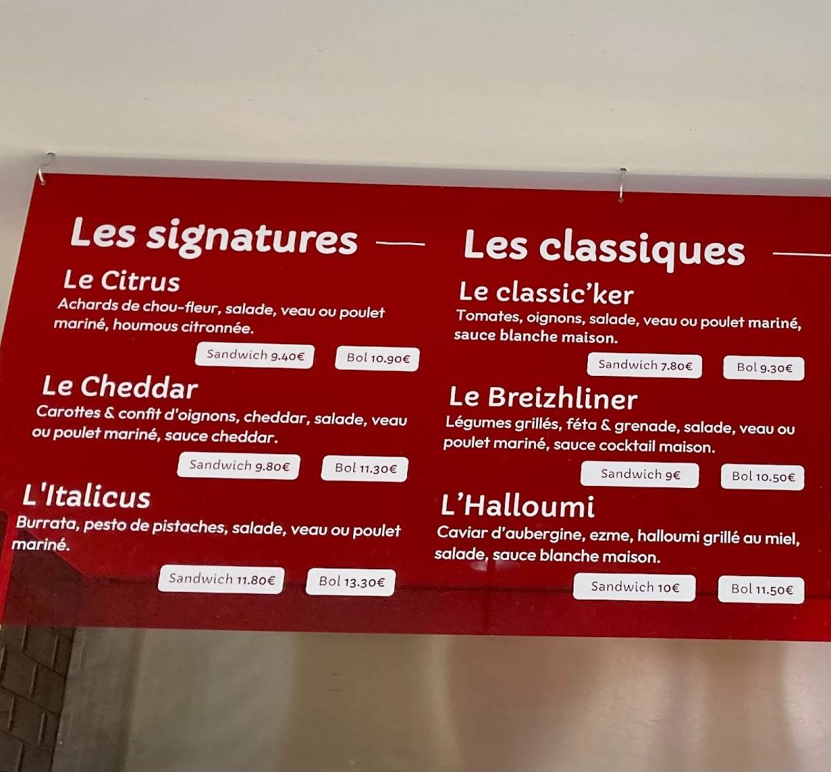 Breizhliner меню