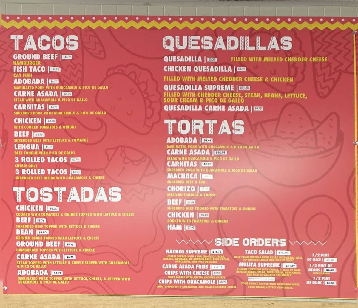 Alfonso's Mexican Food меню