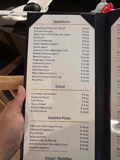 Ananto Sushi меню