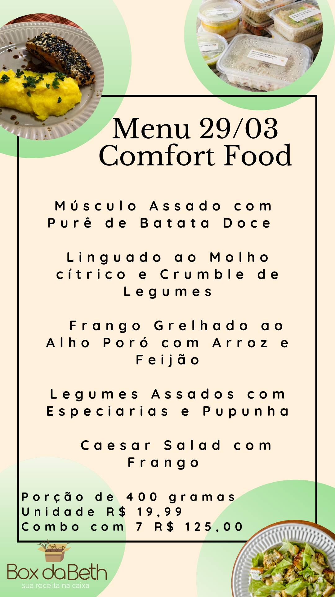 Comida na Marmita меню