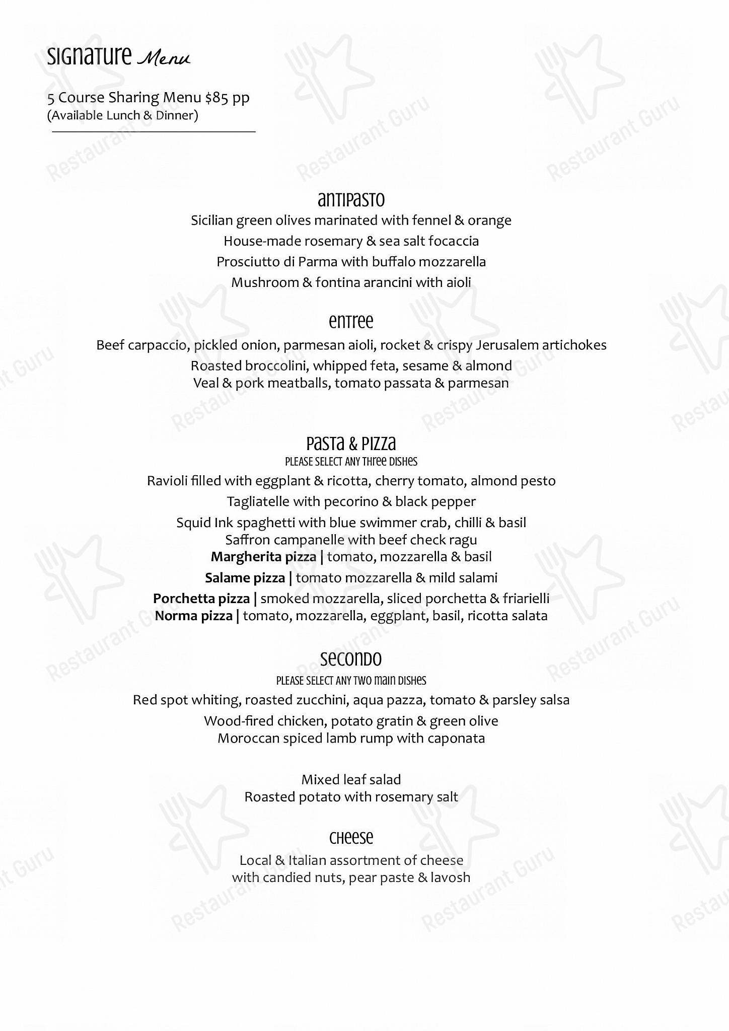Wine Menu паба и бара Capriccio Osteria Italian Restaurant in Leichhardt Sydney в Лейхгардте