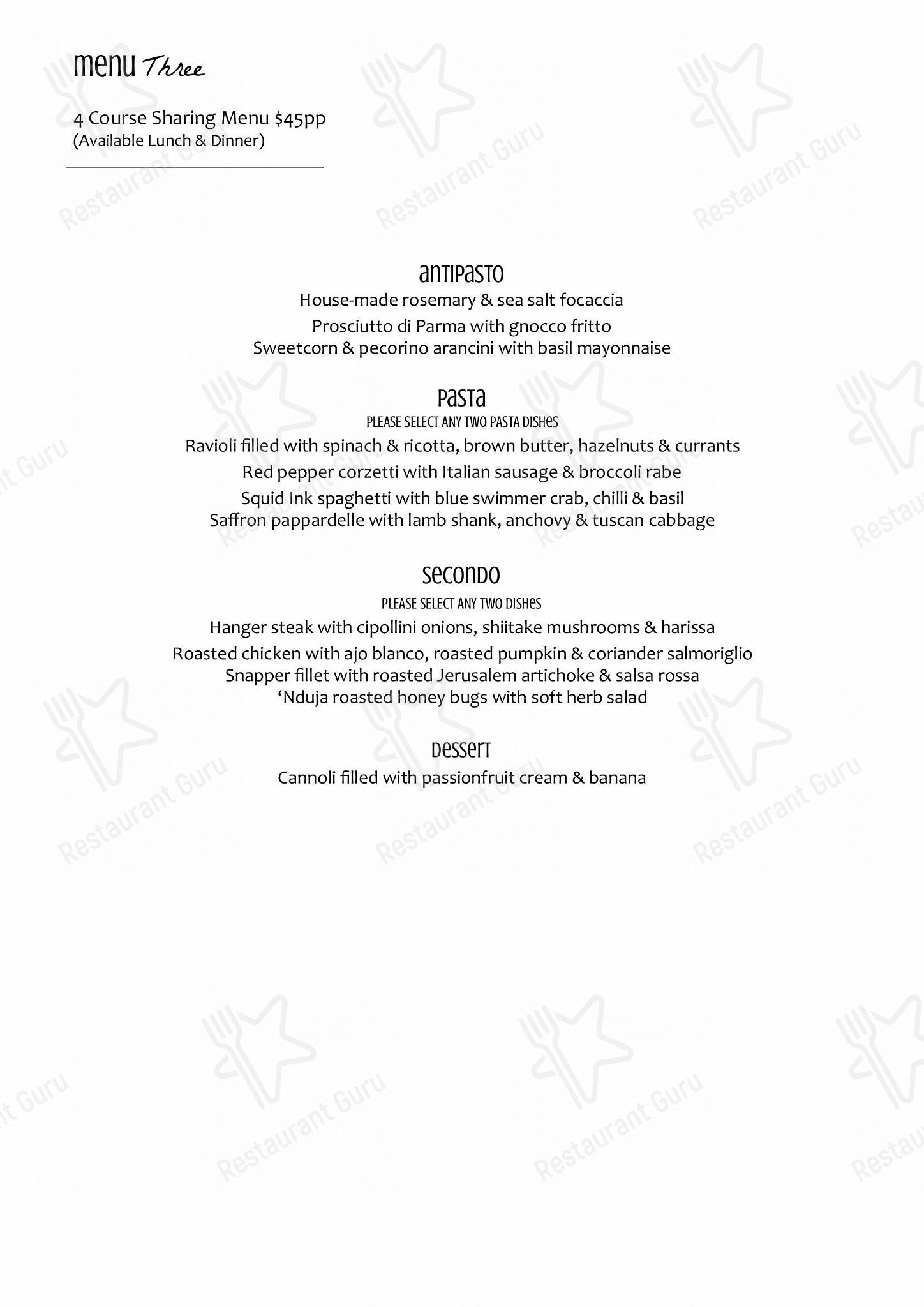 Wine Menu паба и бара Capriccio Osteria Italian Restaurant in Leichhardt Sydney