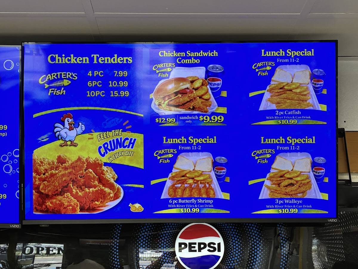 Carter’s Fish Decatur IL меню
