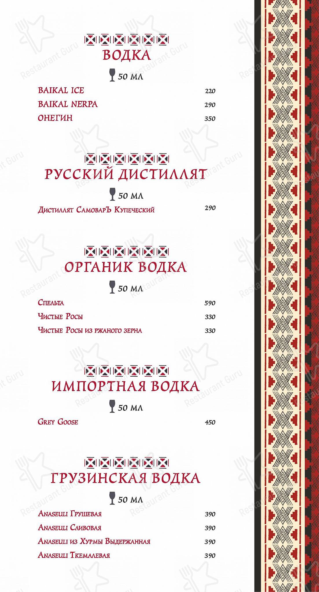 Меню ресторана Пили-ели чё хотэли в Москве