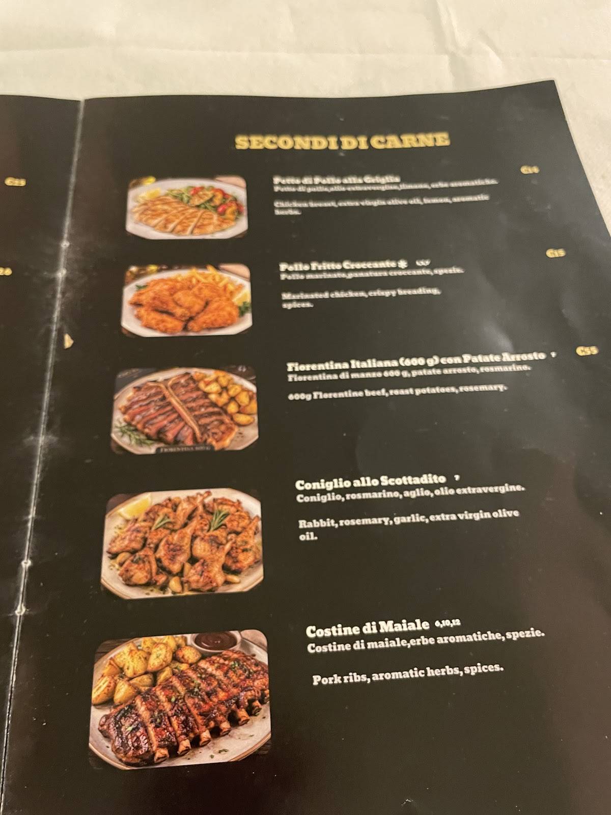 Cocciuto меню