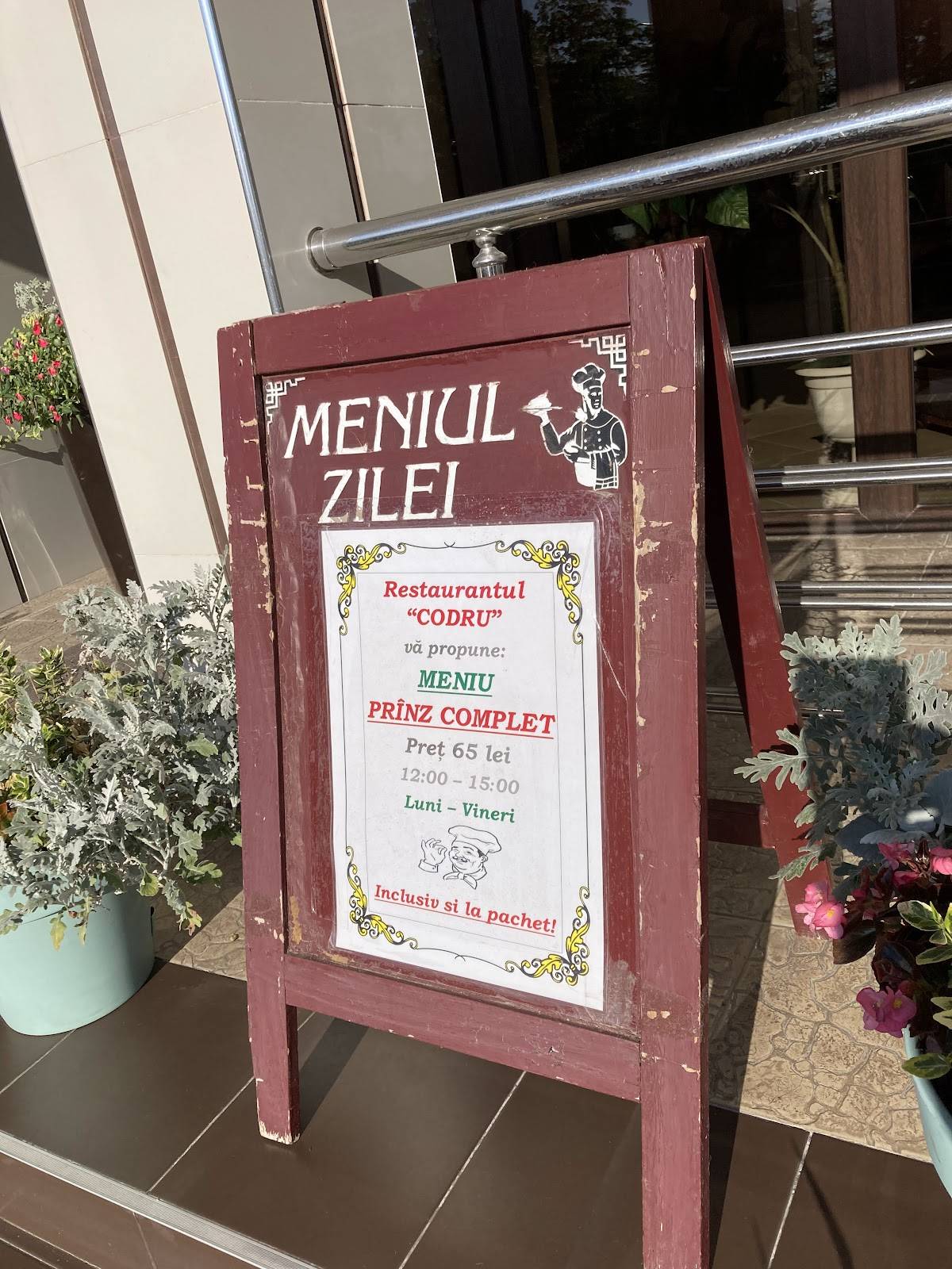Кодру меню
