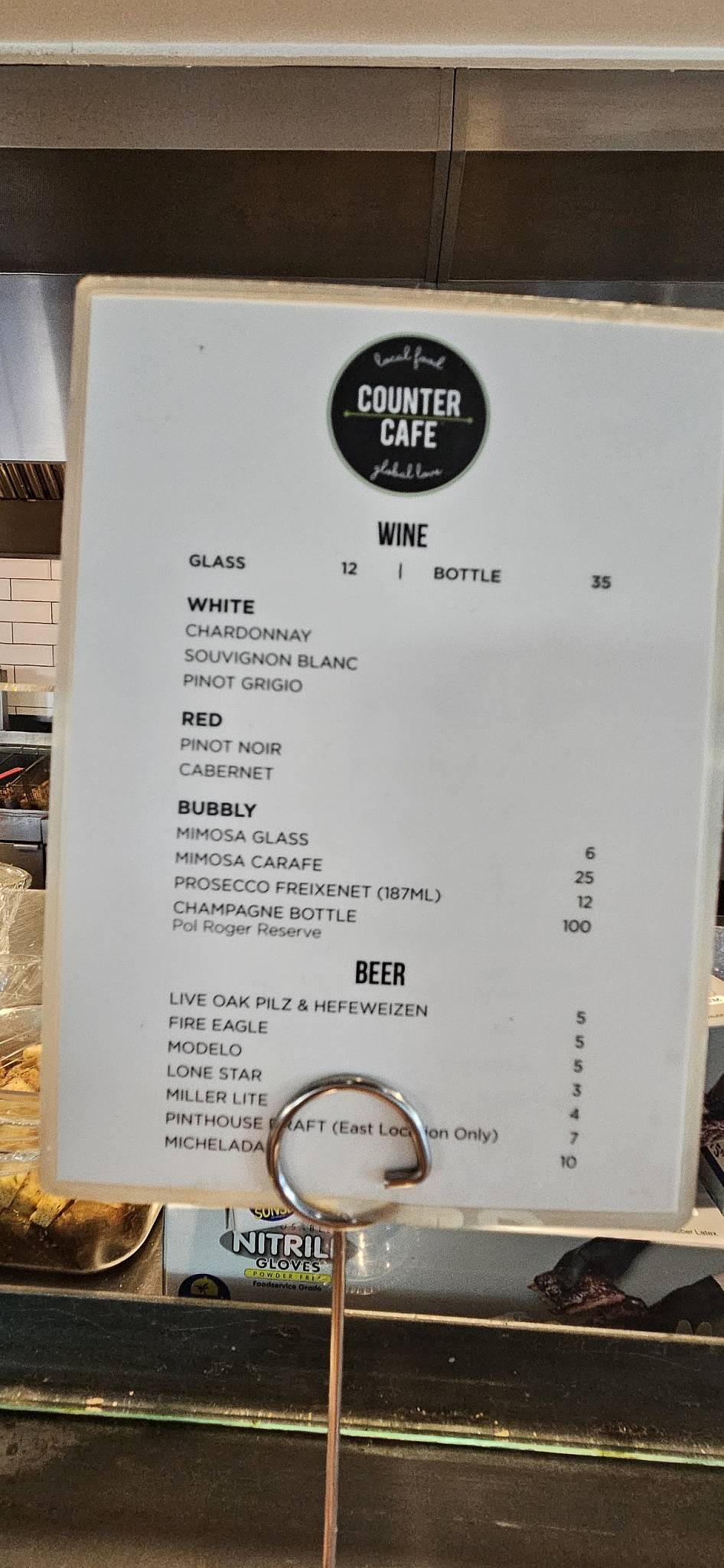 Counter Cafe меню