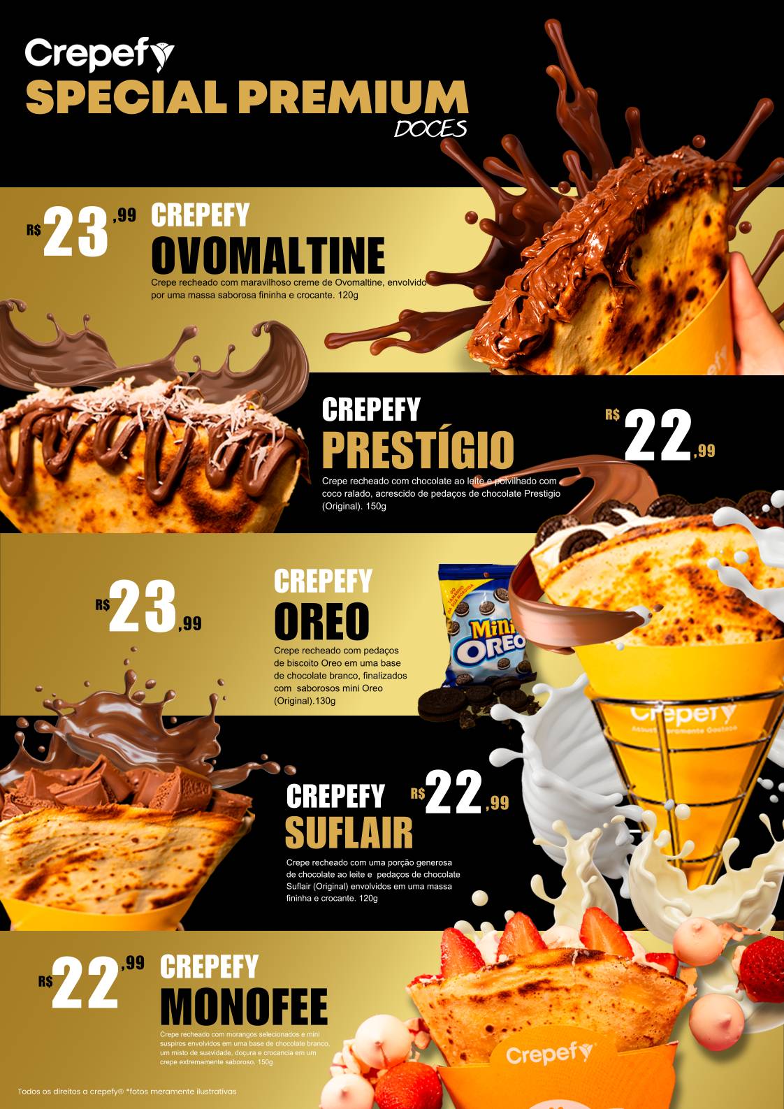 Crepefy Rio do Sul меню